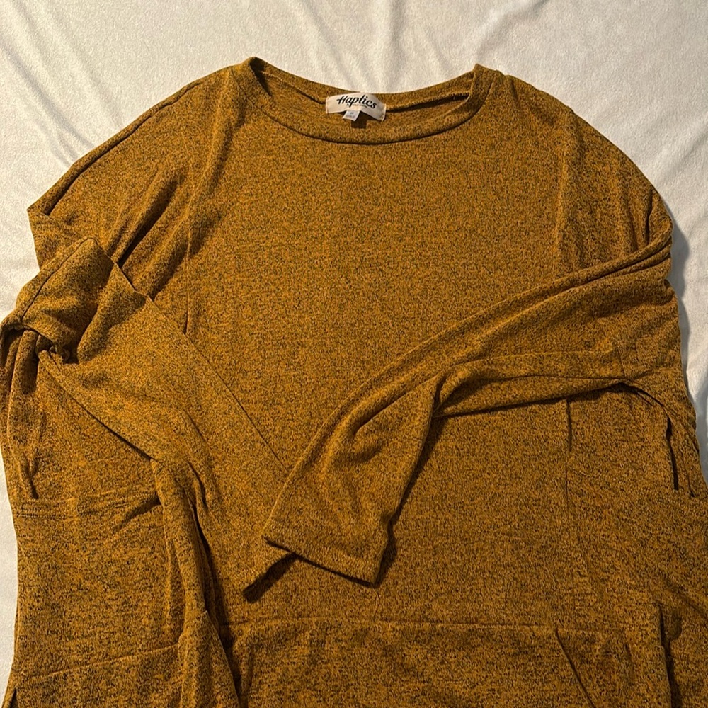 Pumpkin colored oversized top